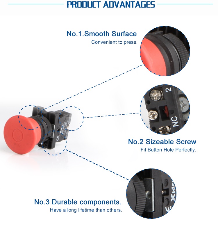 DB2-ES542 Mushroom Push Button Switch