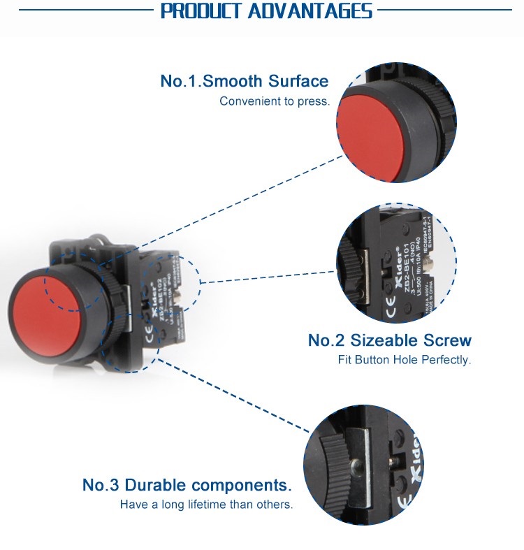 spring return Push Button Switch