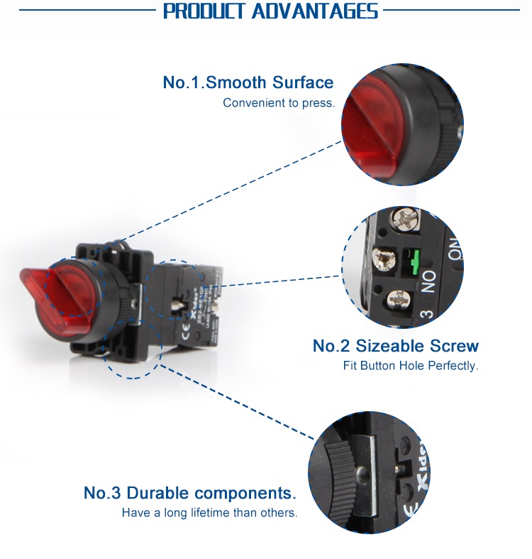 XB-EK2465 illuminated selector switch